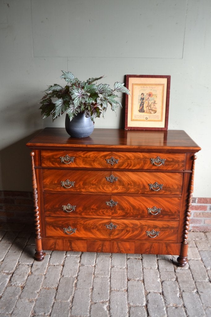 Prachtige antieke mahonie houten ladekast, dressoir., Verzenden
