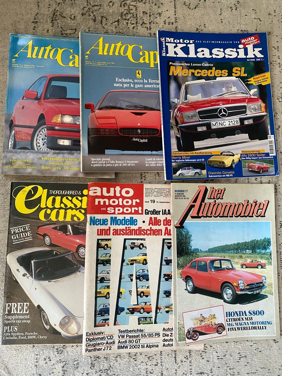 Collectie Klassieke Auto Tijdschriften (6 stuks), Ophalen of Verzenden, Gelezen, Algemeen