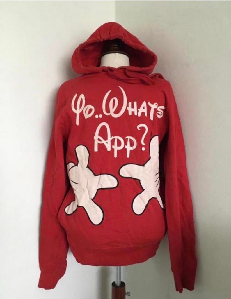 Leuke Rode Disney Mickey Mouse Hoodie Maat S, Ophalen of Verzenden, Zo goed als nieuw, Maat 36 (S), Rood