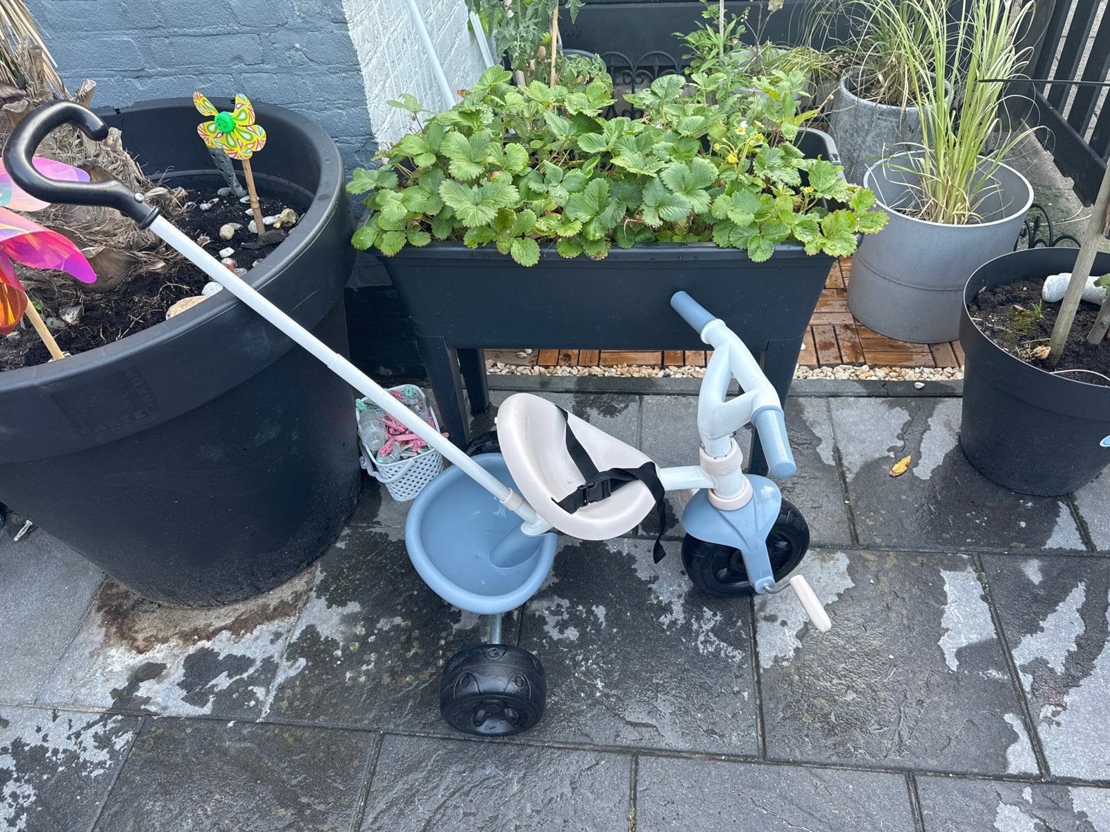 Smoby driewieler met afneembare duwstang, Ophalen, Gebruikt, Duwstang