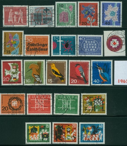 1963 Uitzoeken/doorgeven welke zegels u wenst, zie overzicht, Verzenden, BRD, Gestempeld