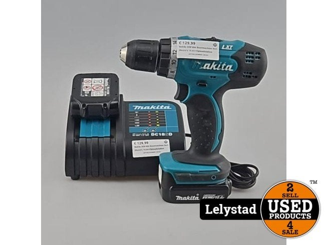 Makita DDF484 Boormachine Incl: 2Accu's 14.4v+Oplaadstation, Makita, Gebruikt, Support@makita.com, Makita Corporation, 3-11-8, Sumiyoshi-cho, 
Anjo, Aichi 446-8502
Japan