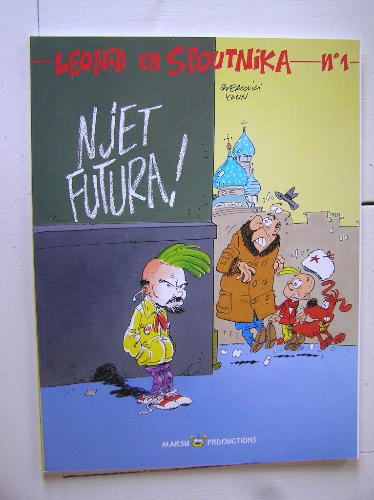 Leonid en Spoutnika. 1. Njet Futura!, Eén stripboek, Ophalen of Verzenden, Zo goed als nieuw