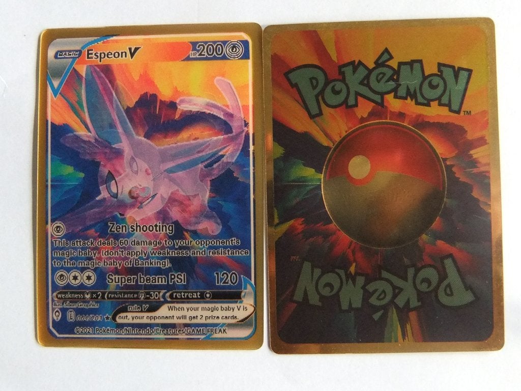 goudkleurige 3 D kaart Espeon, Ophalen of Verzenden, Nieuw