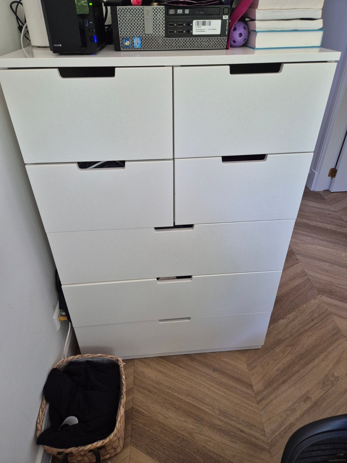 Witte ladekast met 6 laden (ikea 80x43x120), Huis en Inrichting, Ophalen, Overige materialen, Gebruikt, 5 laden of meer