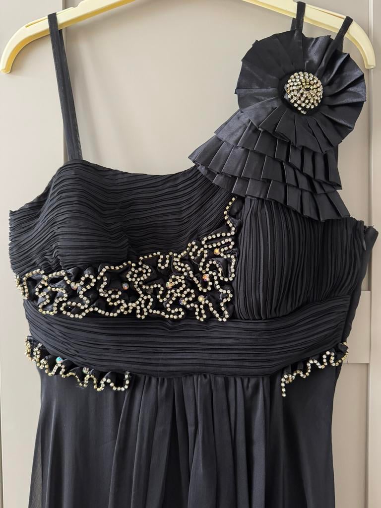 Avondjurk Galajurk Feestjurk Abiye Cocktaildress Prestije, Maat 38/40 (M), Galajurk, Zwart, Ophalen of Verzenden