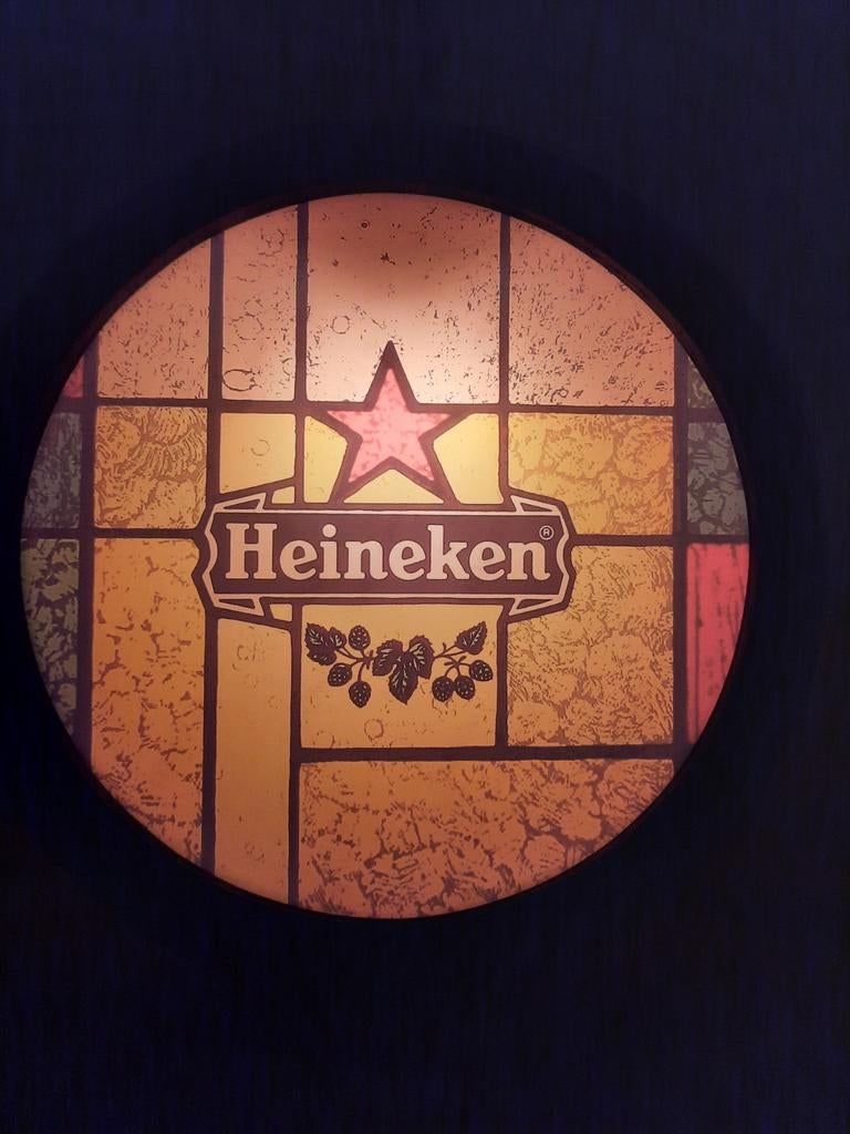 Heineken wand lichtbakje 27 cm, Ophalen of Verzenden, Zo goed als nieuw, Lichtbak of (neon) lamp
