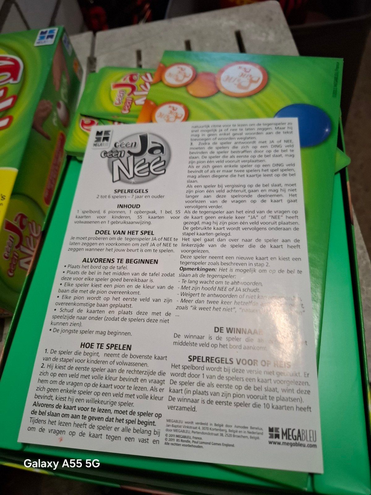 Geen Ja Geen Nee - Het hilarische gezelschapsspel!, Megableu, Megableu, Info@megableu.com, Vijf spelers of meer