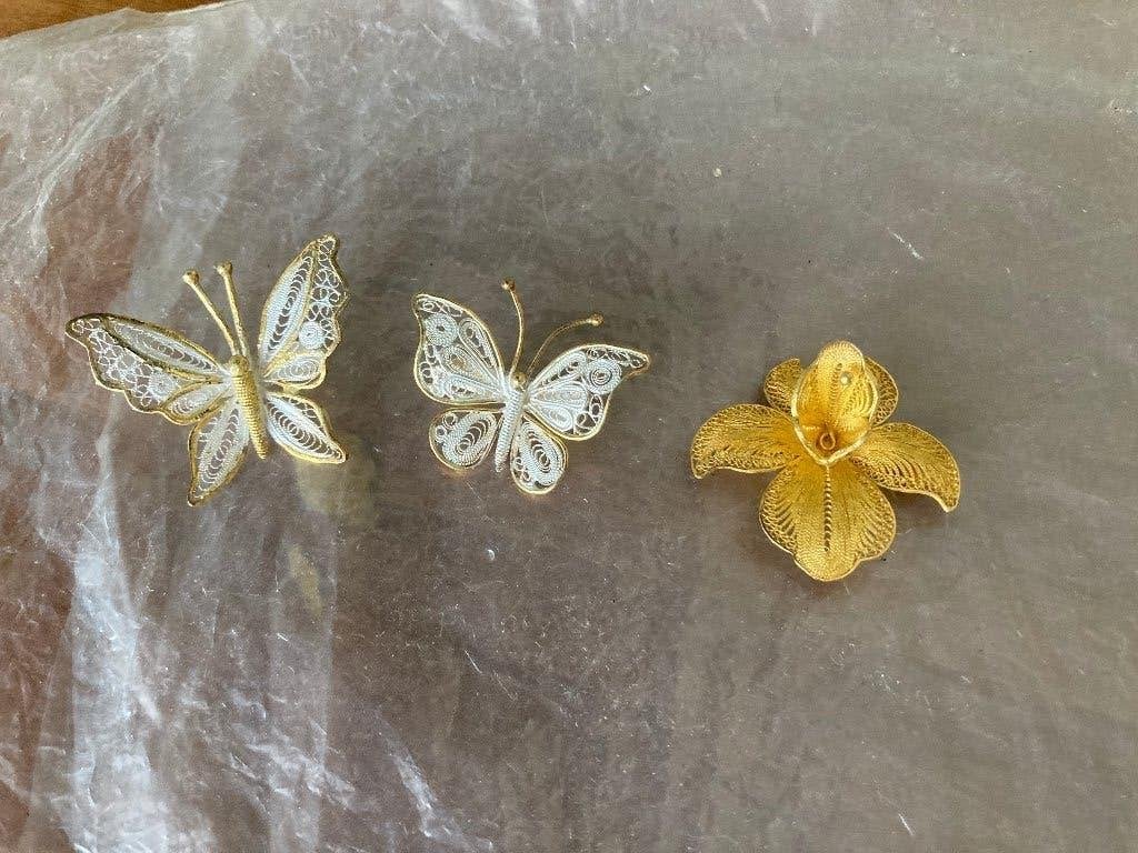 indonesische broches, Ophalen of Verzenden, Zilver, Broche