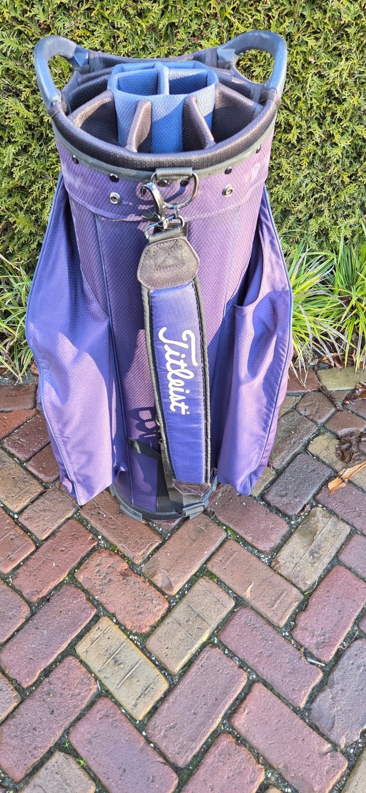 Titleist StaDry golftas - Paars, Sport en Fitness, Ophalen of Verzenden, Gebruikt, Tas, Overige merken