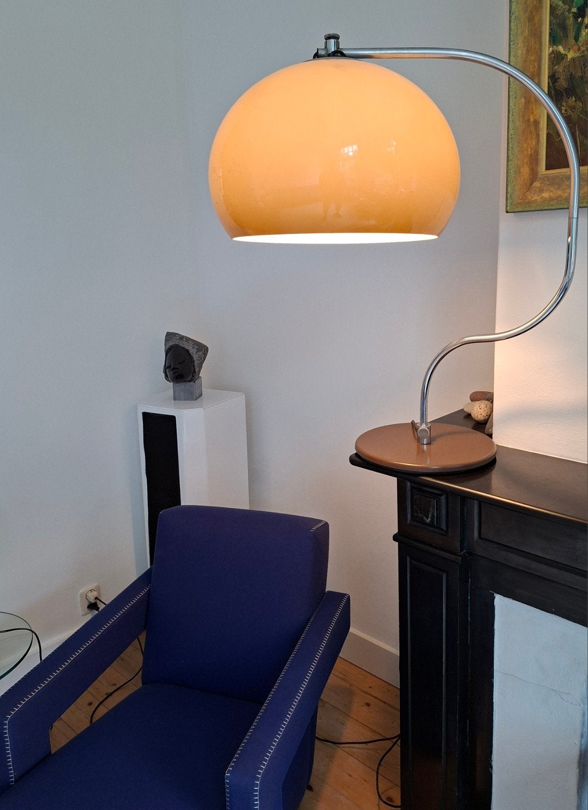 Vintage Booglamp, Gepo of Dijkstra,Design., Gebruikt, Onbekend, Onbekend, Metaal