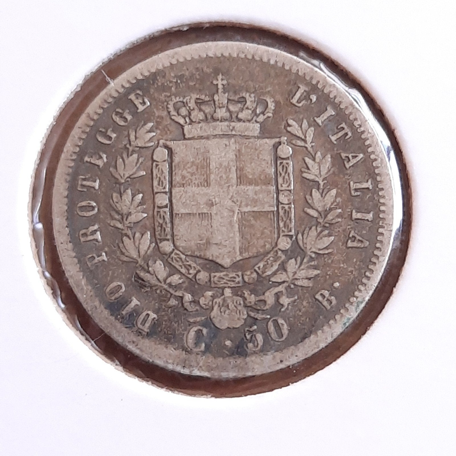 Silver Coin 50 Centesimi Italy1859 Vittorio Emanuele II, Verzenden, Italië