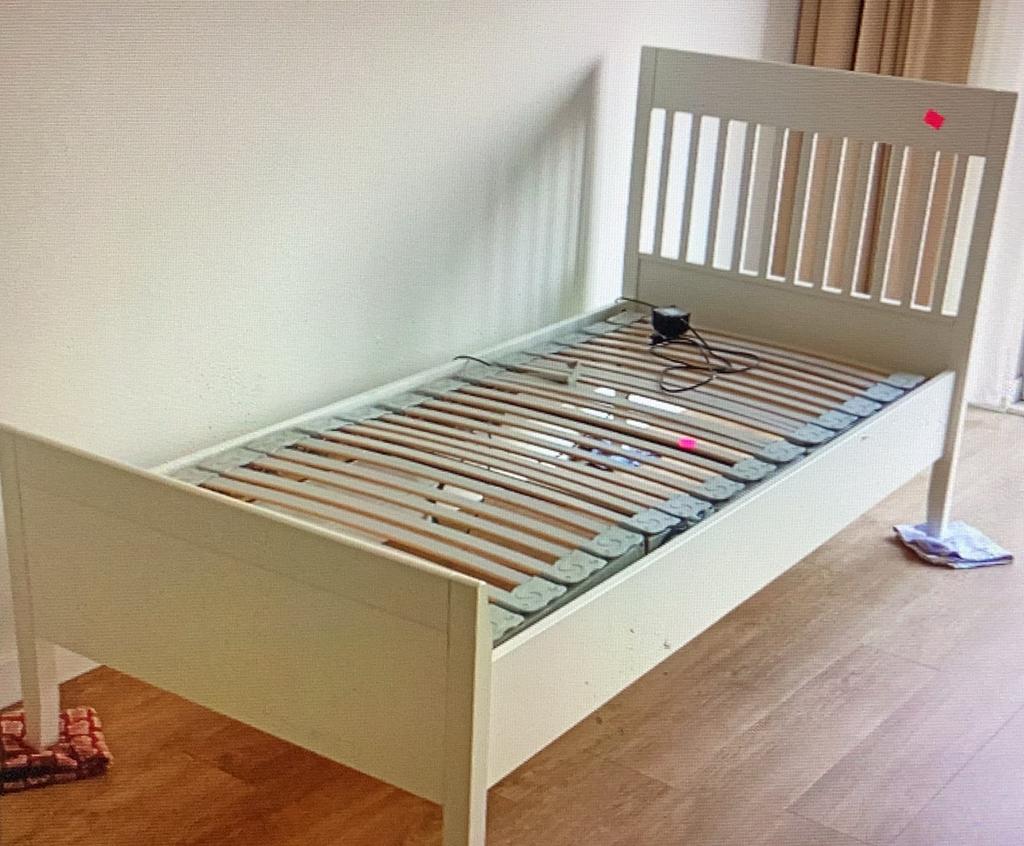 Idanas ikea bed , 1 persoons wit, Ophalen, Lattenbodem, 180 cm of meer, 100 cm of meer