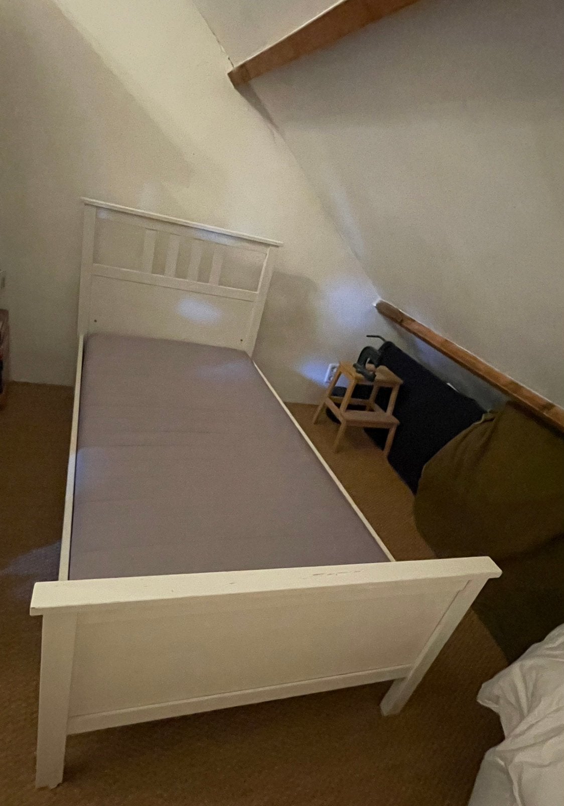 Eénpersoons wit bed Ikea Hemnes, Ophalen, Gebruikt, 90 cm, Eenpersoons
