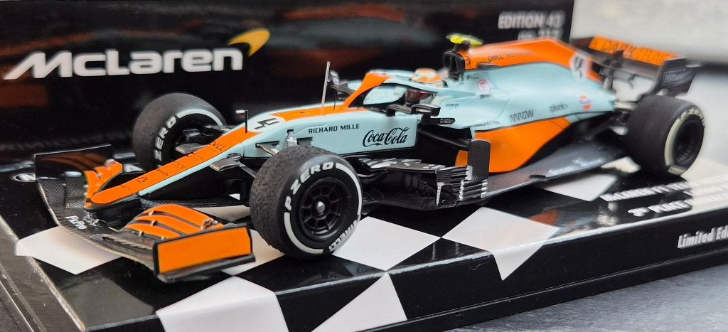 Minichamps McLaren MCL35M Lando Norris 1:43 Monaco GP 2021, Ophalen of Verzenden, Nieuw, Auto, MiniChamps