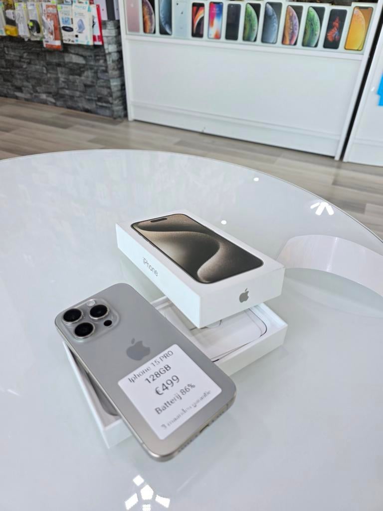 Iphone 15 PRO 128GB, 128 GB, Grijs, 8223AC, Ophalen of Verzenden
