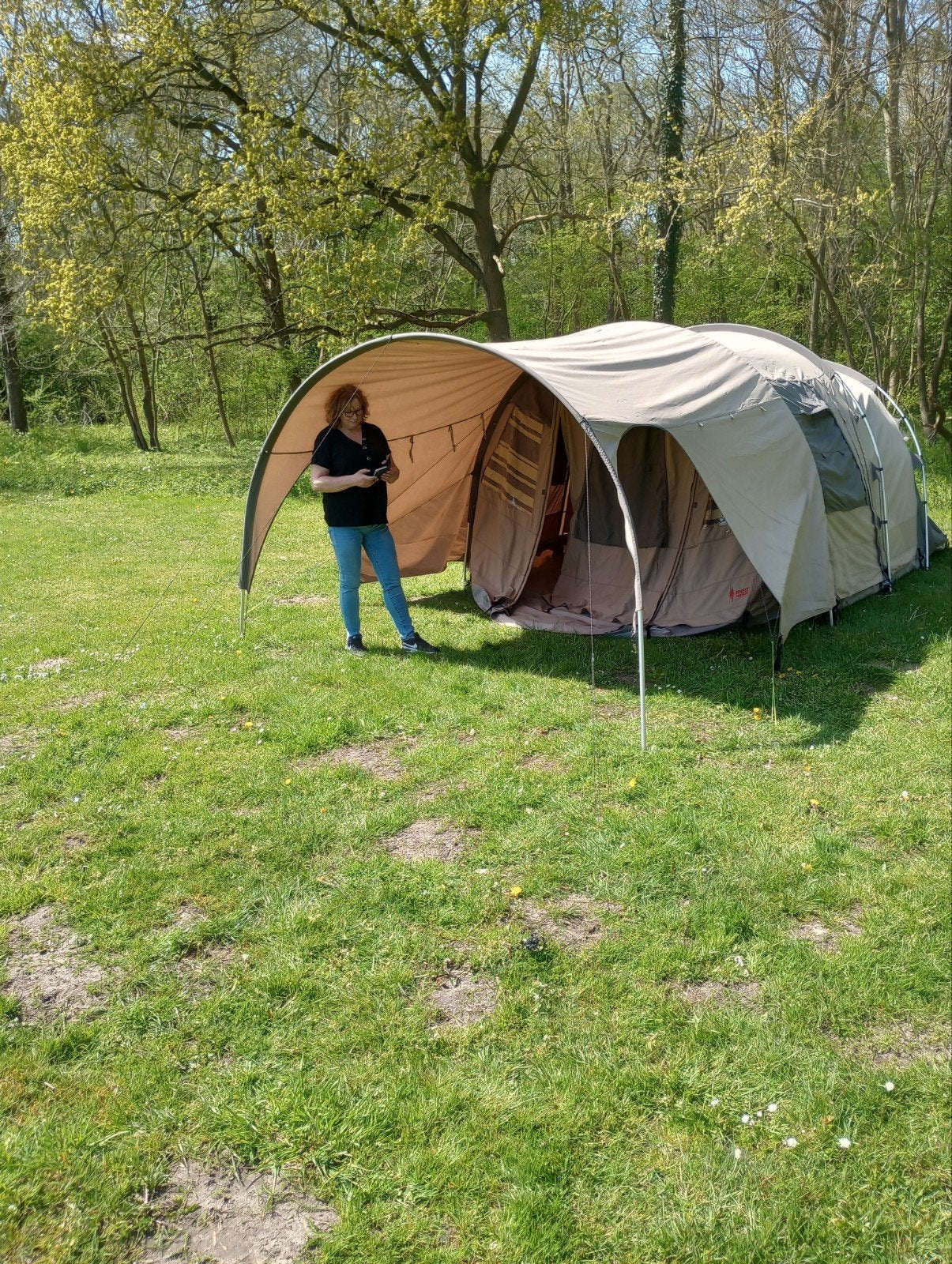 Kamperen bagage wagen inclusief tent, Ophalen, Beige, Tot en met 4, Europa Camper