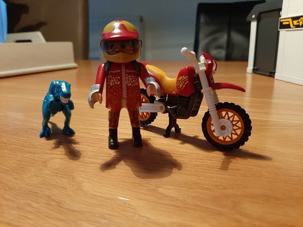 Playmobil 9431 brommer plus dino, Ophalen of Verzenden, Gebruikt