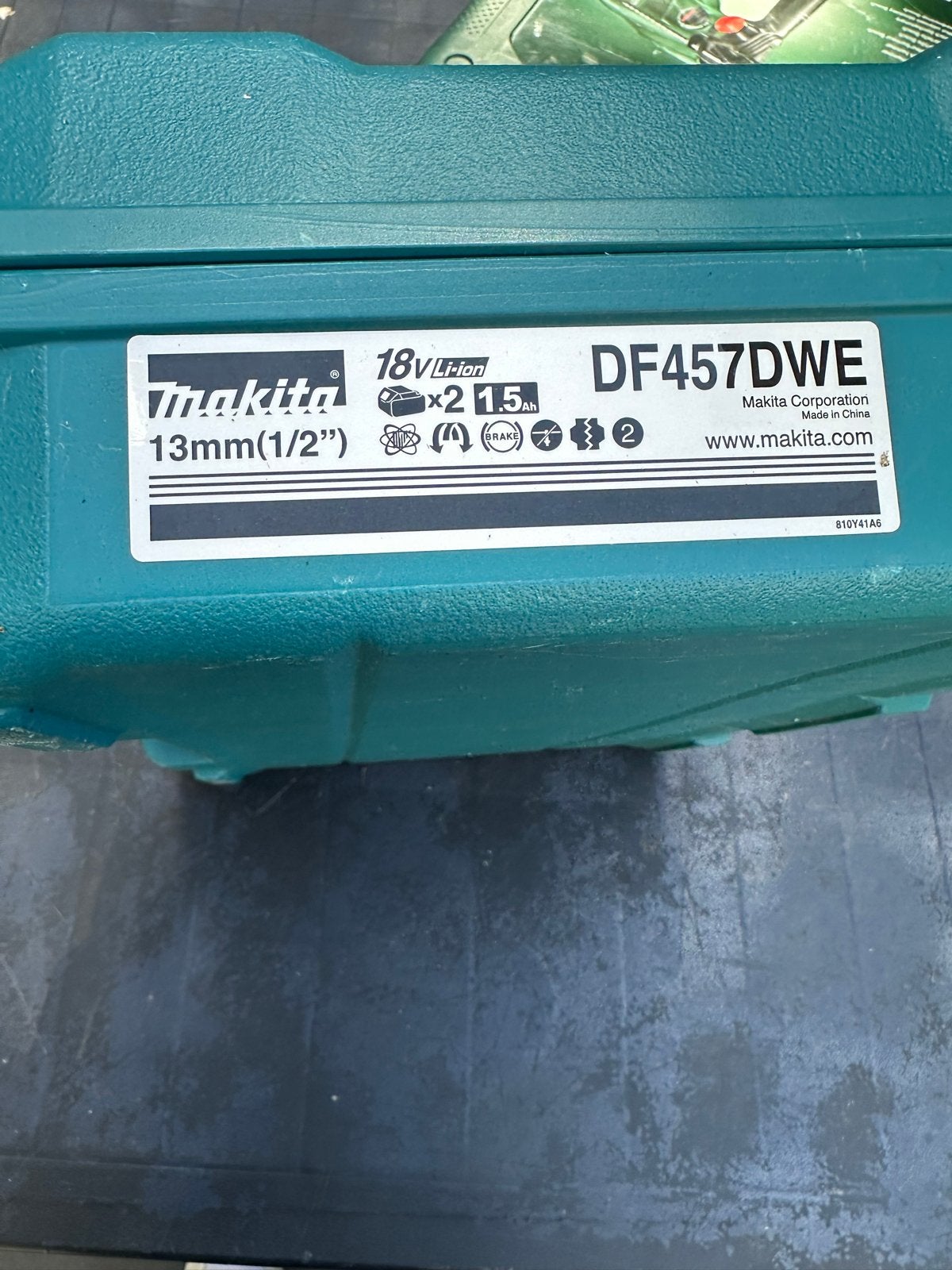 Lege Makita koffer voor DF457DWE 18V Li-ion boormachine, Ophalen, Gebruikt