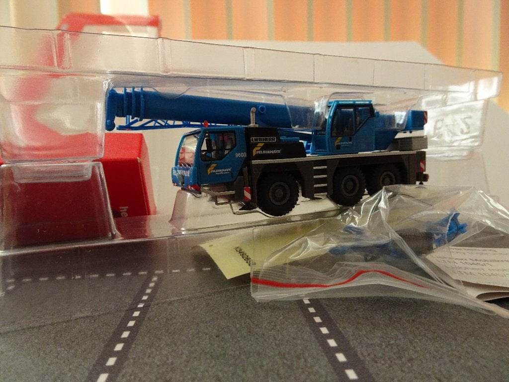 941 herpa 301985 felbermayr liebherr ltm 1045 kraan 1:87, Hobby en Vrije tijd, Modelauto's | 1:87, Ophalen of Verzenden, Zo goed als nieuw