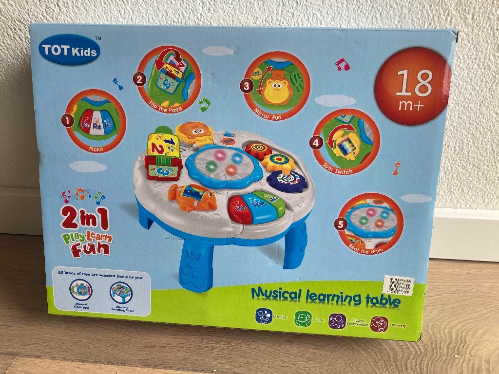 2-in-1 Muzikale Leer Speeltafel voor Baby's en Peuters, Ophalen of Verzenden, Nieuw, Overige typen, Met licht