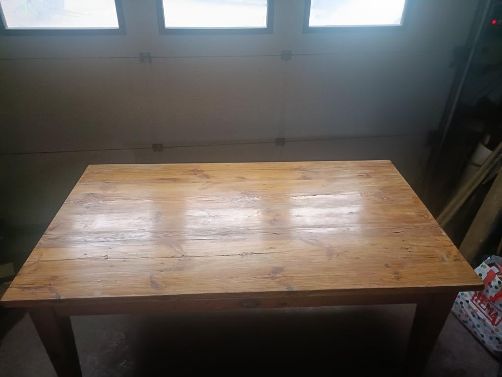 Mooie stevige grenen houten tafel, Huis en Inrichting, Tafels | Eettafels, Ophalen, Gebruikt, 50 tot 100 cm, Vijf personen of meer