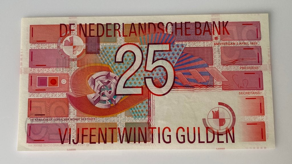 Nederlands 25 gulden bankbiljet uit 1989 - Roodborstje - UNC