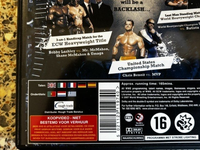 WWE Backlash 2007, Engels, Nederlands, Overige typen, Ophalen of Verzenden