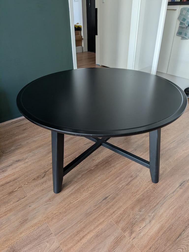 IKEA Kragsta salontafel, zwart, 90cm, Ophalen, 50 tot 100 cm, Rond, 50 tot 100 cm
