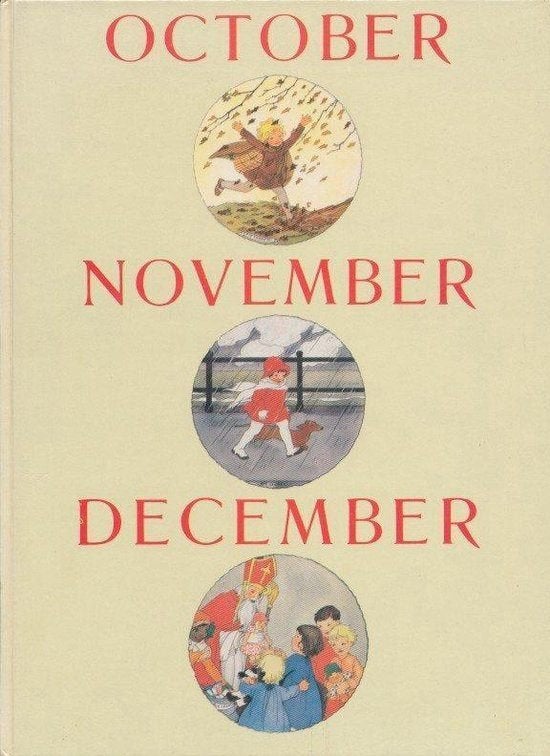 Rie Cramer - October November December, Ophalen of Verzenden, Zo goed als nieuw, Rie Cramer, Prentenboek