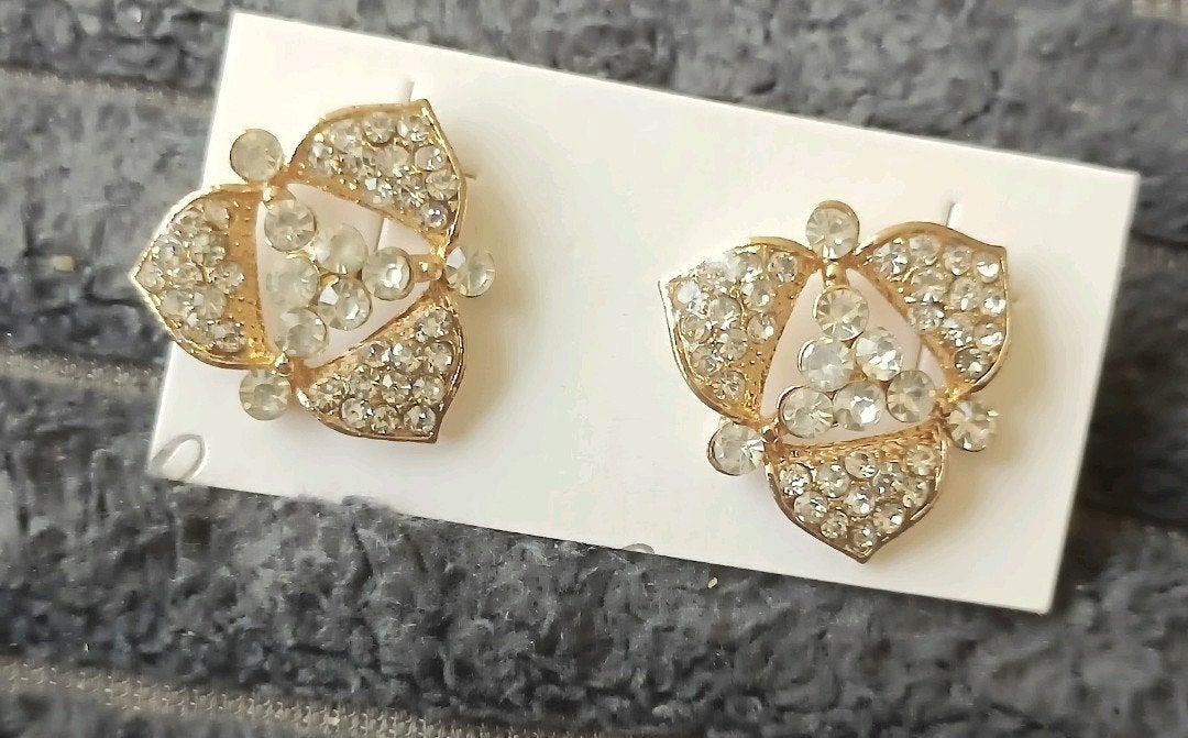 oorbellen Swarovski, Verzenden, Nieuw, Goud, Knopjes of Stekers