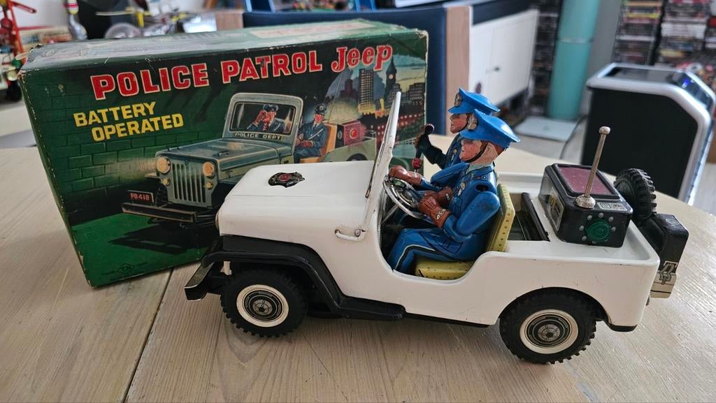 Police Patrol Jeep T. N Nomura Japan €150, Antiek en Kunst, Antiek | Speelgoed, Ophalen