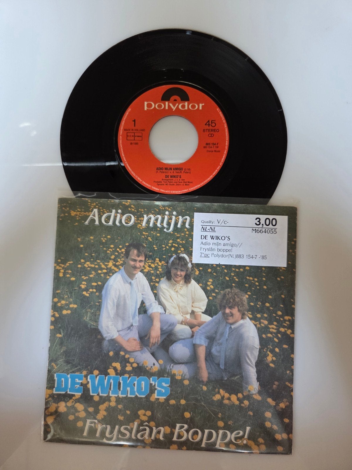 De Wiko's - Adio mijn amigo, Cd's en Dvd's, Vinyl | Nederlandstalig, Ophalen of Verzenden, Gebruikt, 7 inch, Levenslied of Smartlap
