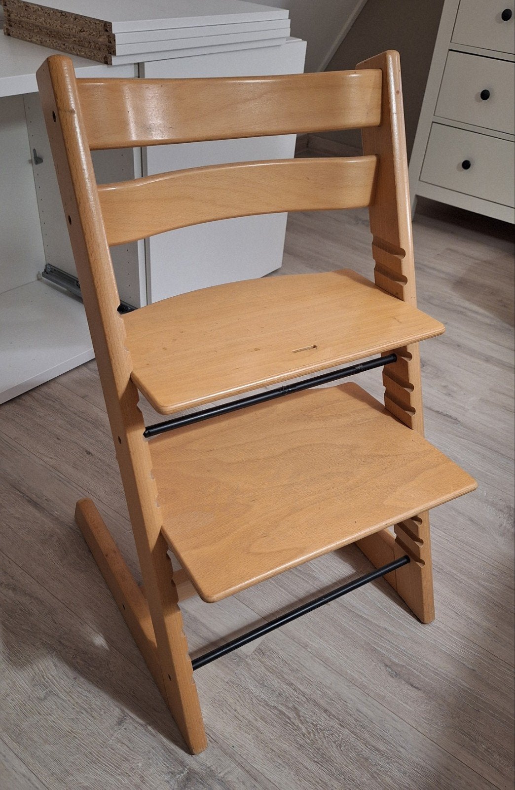 Stokke Tripp Trapp meegroeistoel - naturel hout, Ophalen, Gebruikt, Meegroeistoel, Aanschuifbaar