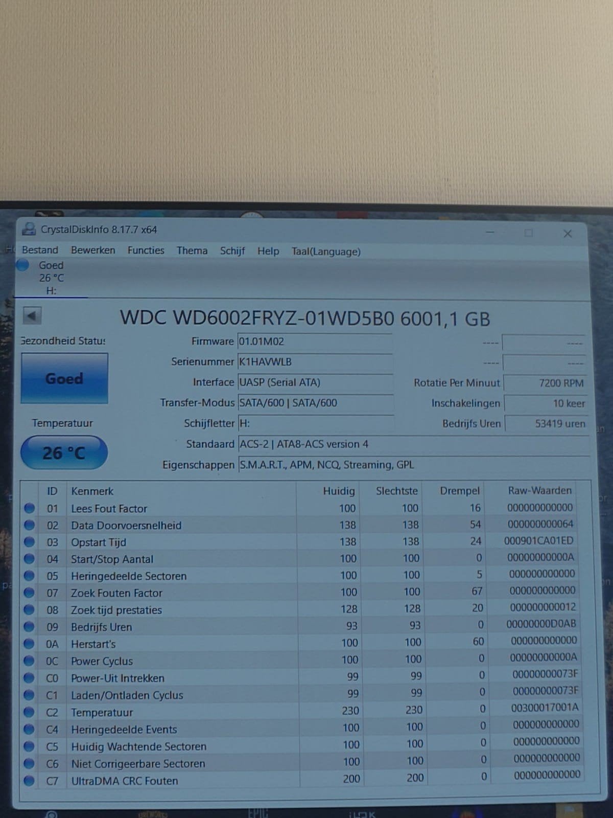 6TB Western Digital Gold HDD - Uitstekend en Stabiel, Computers en Software, Harde schijven, Intern, ., Ophalen of Verzenden, Zo goed als nieuw