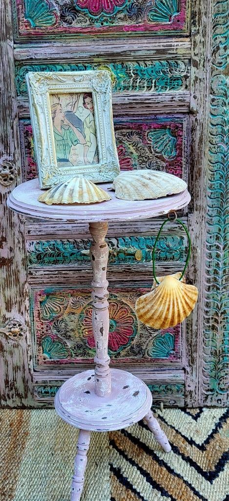 Shabby/India/Pink/Tafeltje/Bijzettafeltje, Ophalen of Verzenden