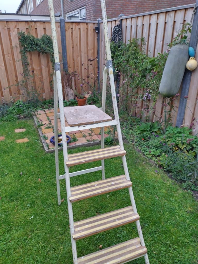 Brabantia huishoudtrap 1967 vintage, Ophalen, Gebruikt, Trap, Minder dan 2 meter