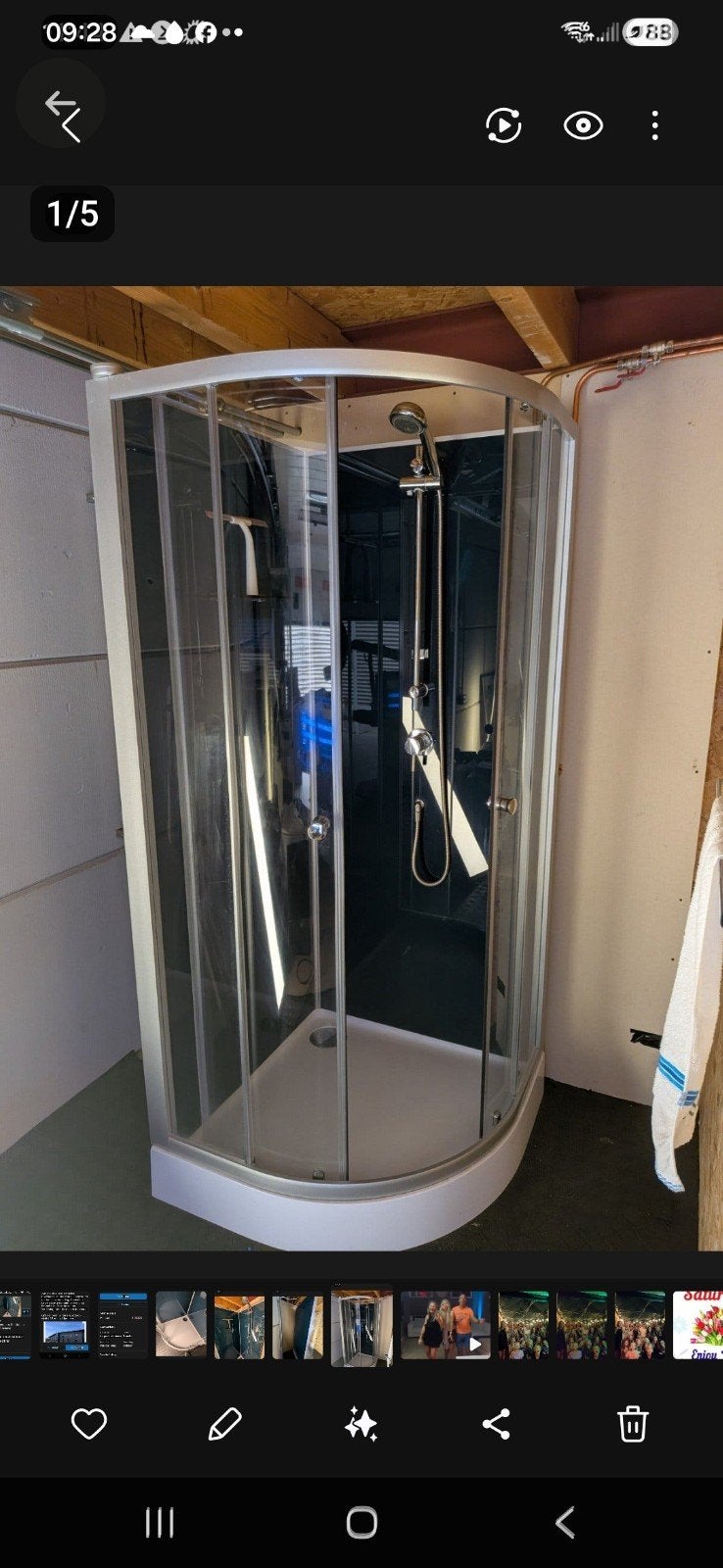 douchehoek , bellen 0653224090, Ophalen of Verzenden, Zo goed als nieuw, Met douche