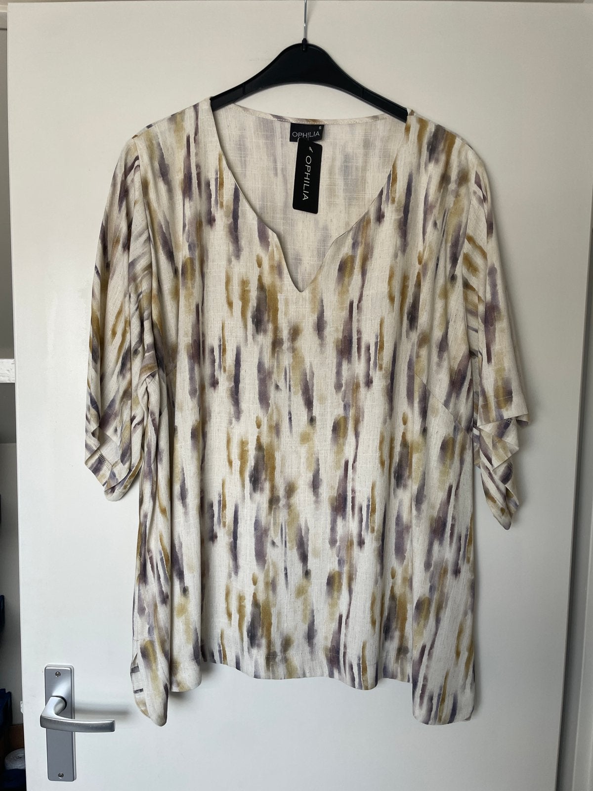 Nieuwe tuniek rowan linnen look paint geel van ophilia, Kleding | Dames, Grote Maten, Blouse of Tuniek, Geel, Nieuw, Nvt