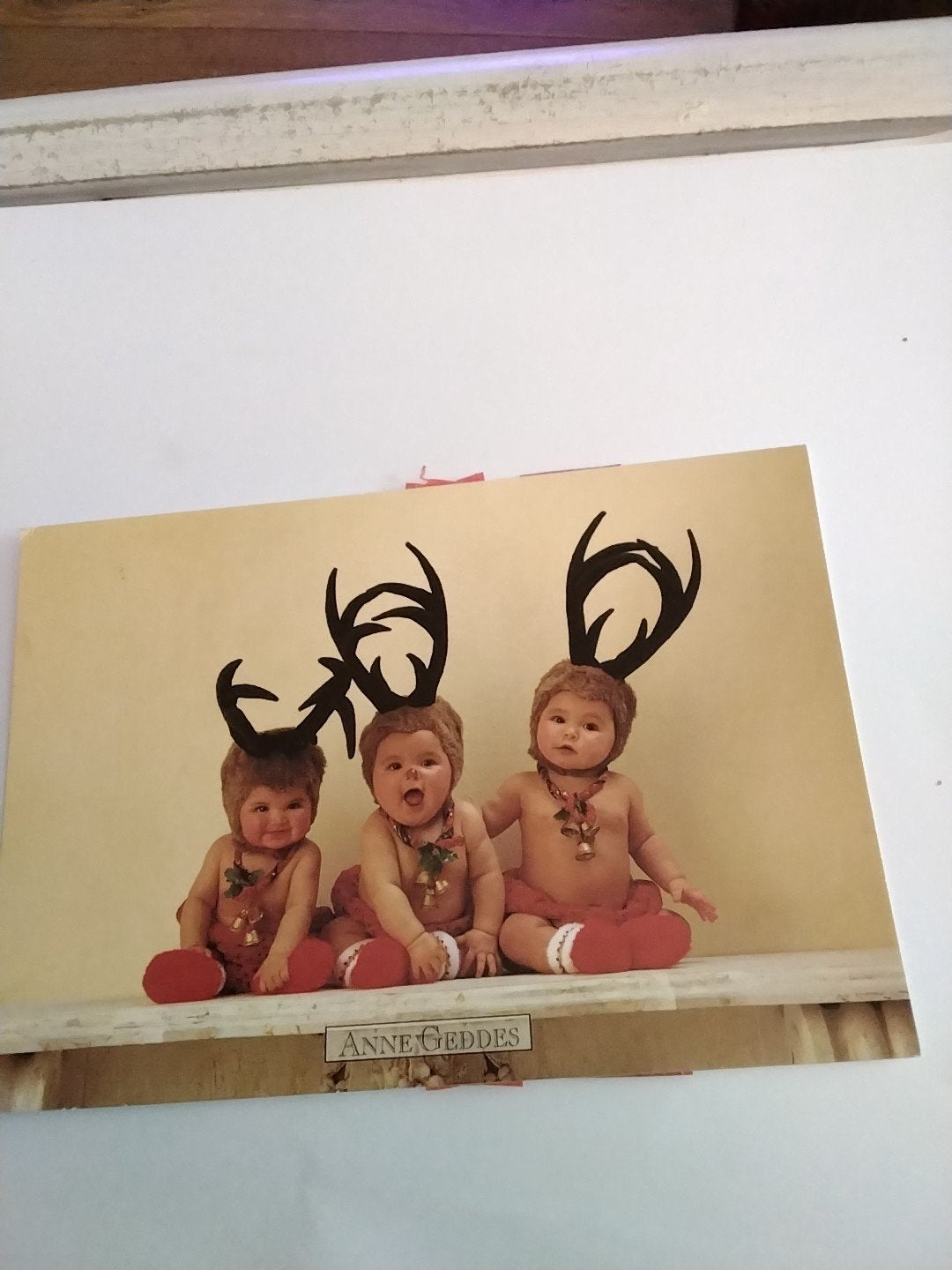 Ansichtkaart Anne Geddes - Baby's als rendieren, Ophalen of Verzenden, 1980 tot heden, Gelopen, Feest(dag)