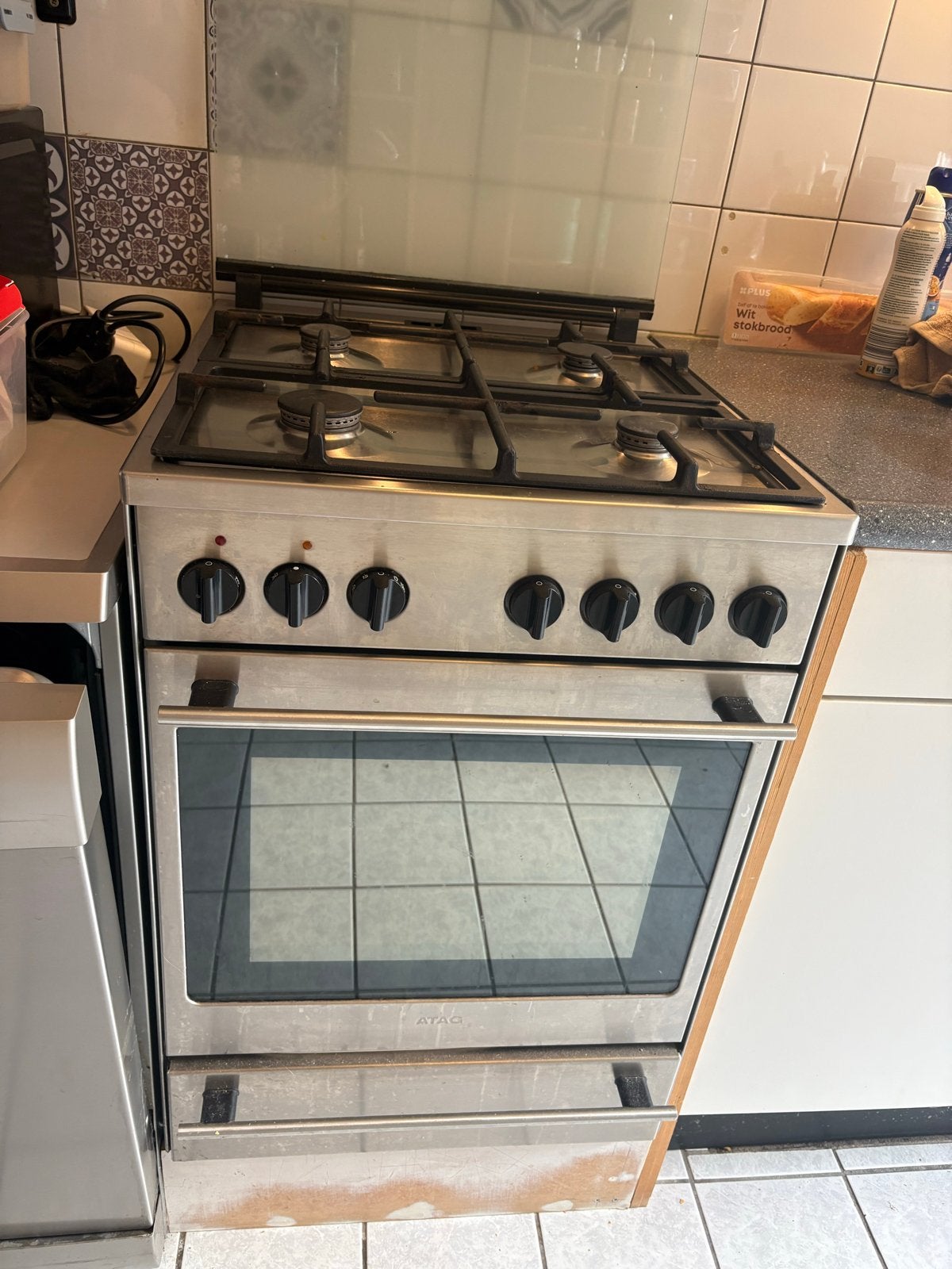 ATAG Vrijstaand Gasfornuis met Oven - Gebruikt, Ophalen, Gebruikt, 60 cm of meer, 4 kookzones