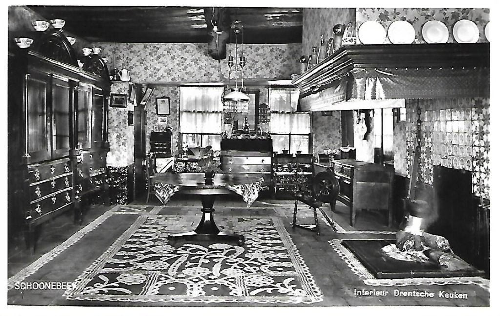 Schoonebeek- -Interieur Drentsche Keuken., Ophalen of Verzenden, 1960 tot 1980, Ongelopen, Drenthe