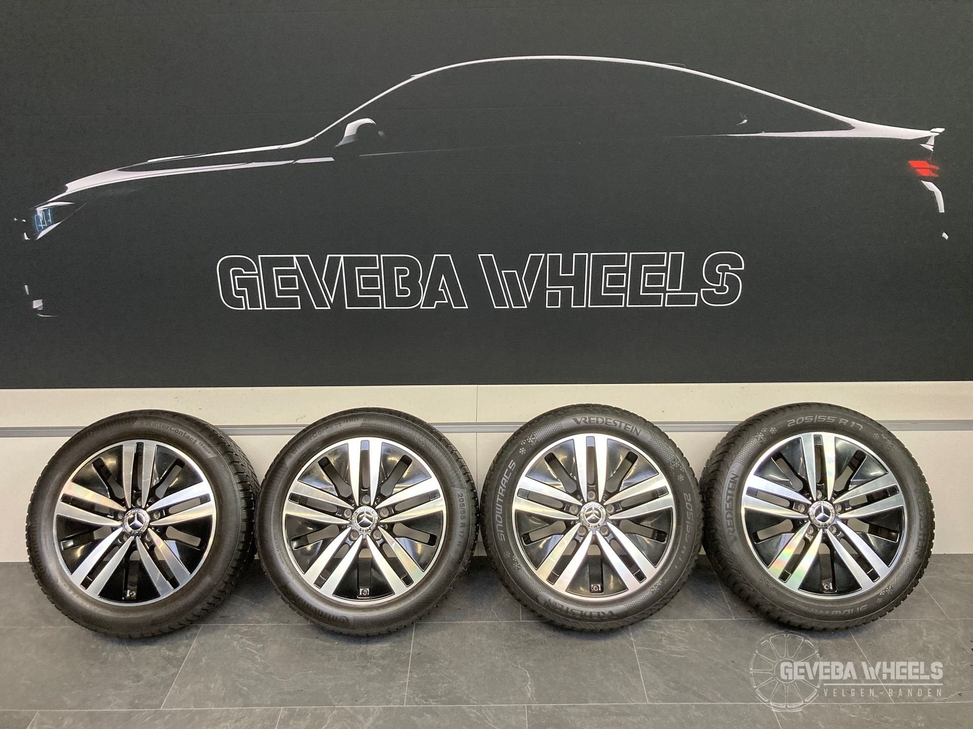 17” originele Mercedes A W177 B W247 velgen + winterbanden, Auto-onderdelen, Banden en Velgen, Gebruikt, -, -, Banden en Velgen
