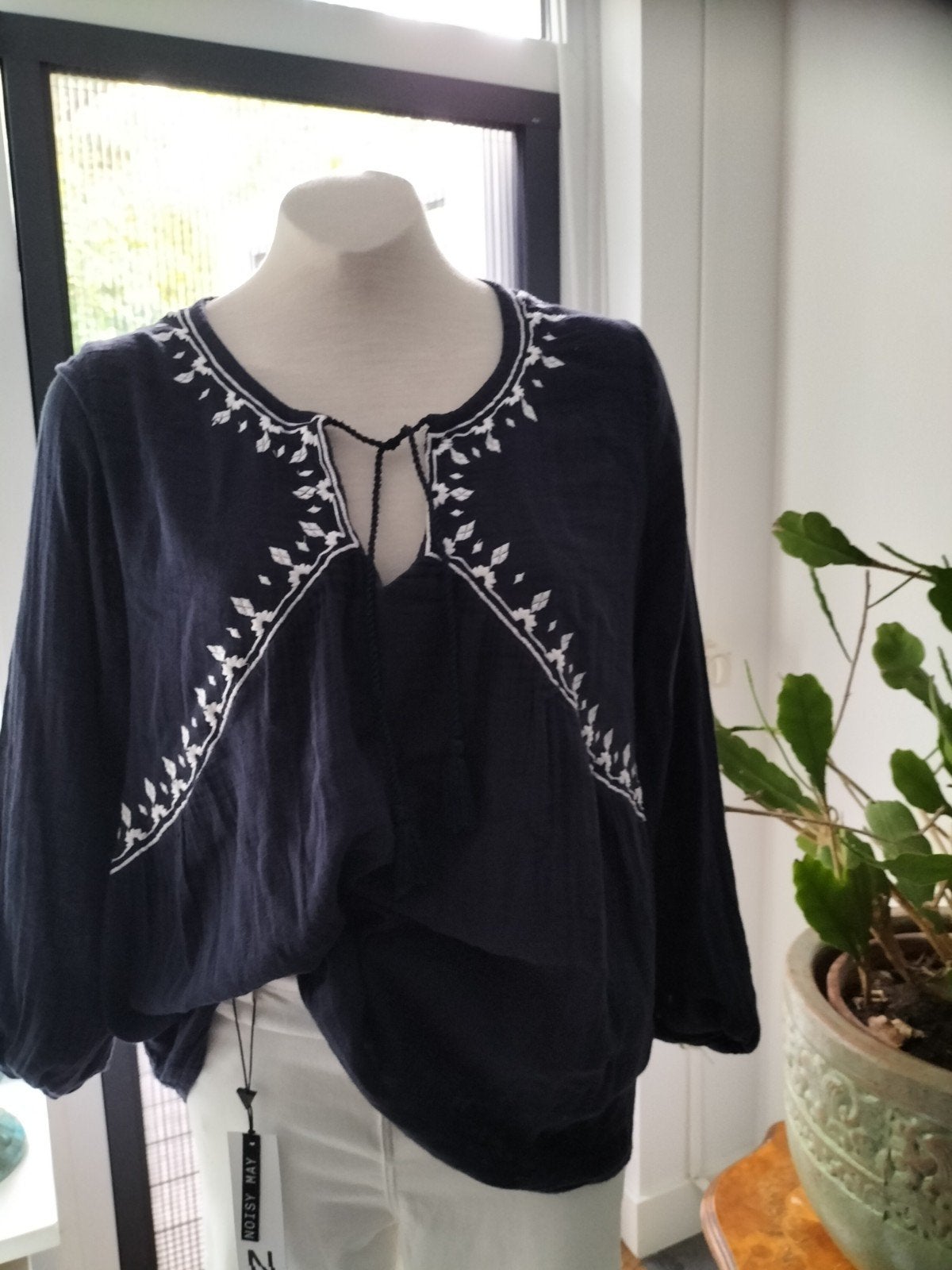 tuniek van In Extenso, mt. 42, Kleding | Dames, Blouses en Tunieken, Blauw, Maat 42/44 (L), Ophalen of Verzenden, Gedragen