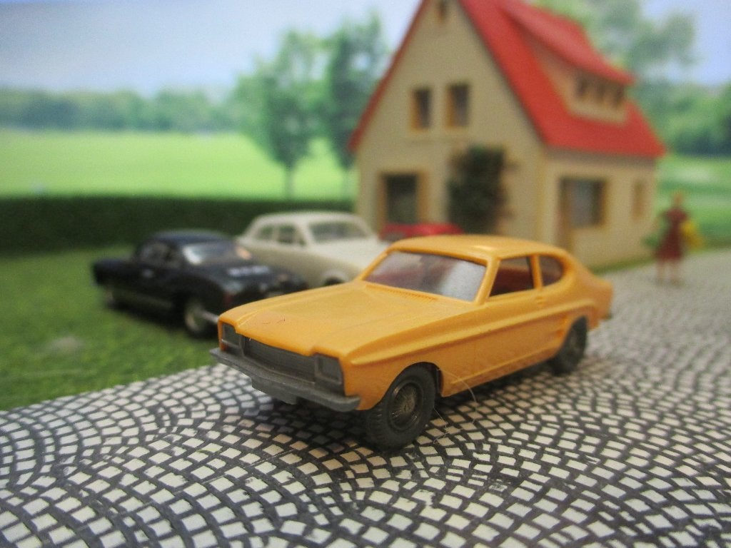 1968 Ford Capri Mk.1 - Wiking oranje voor Fleischmann wagons, Hobby en Vrije tijd, Modelauto's | 1:87, Ophalen of Verzenden, Gebruikt