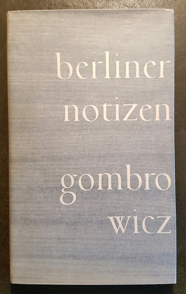 Walter Gombrowicz - Berliner Notizen, Ophalen of Verzenden, Zo goed als nieuw