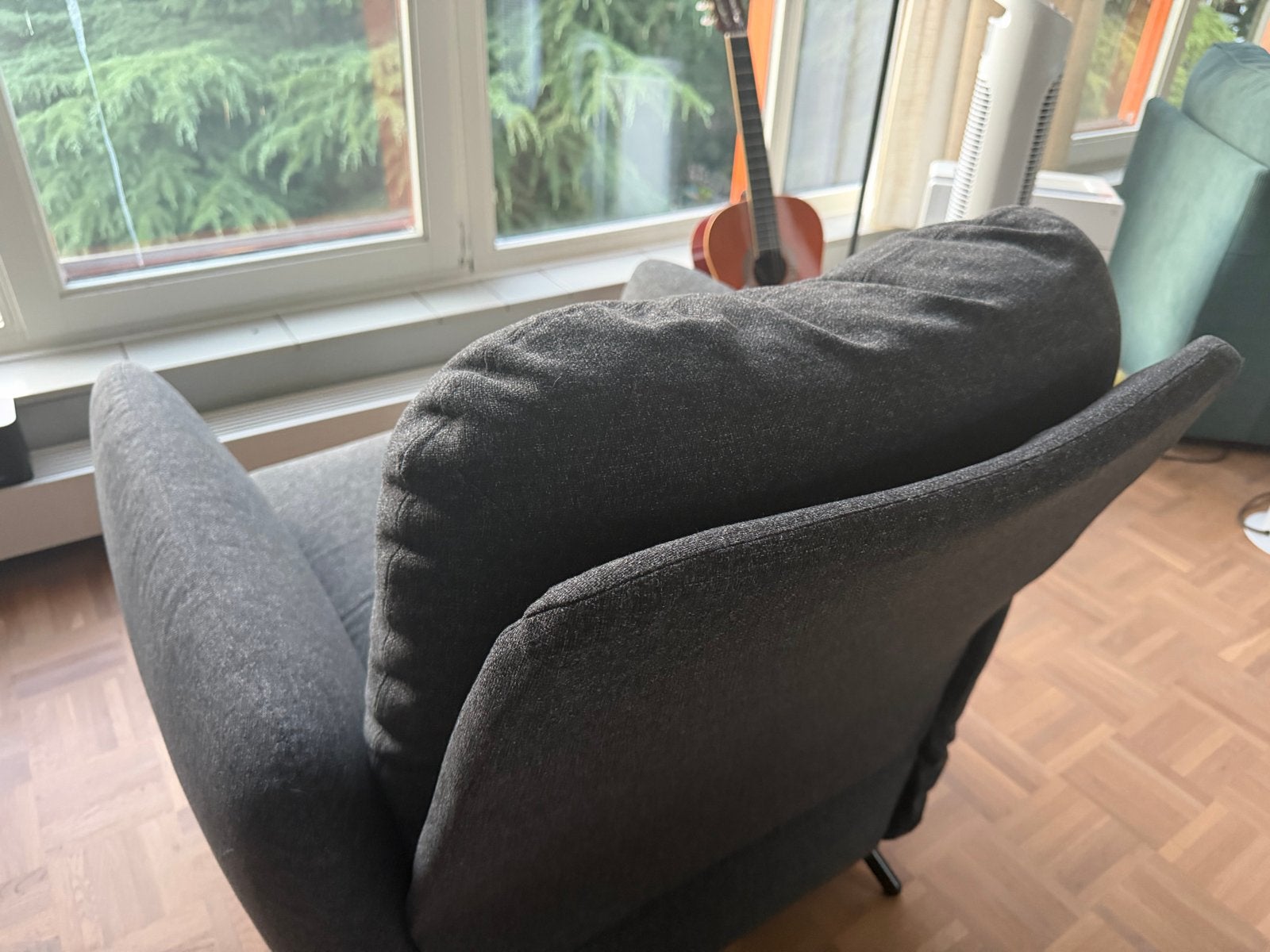 IKEA EKOLSUND relaxfauteuil - compact en verstelbaar, Ophalen, 75 tot 100 cm, Zo goed als nieuw, Stof