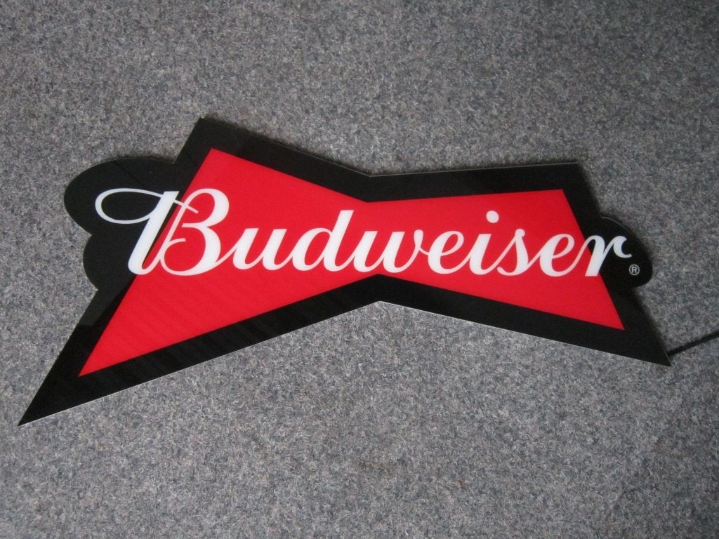 BUSWEISER BIER LED LICHTRECLAME, Ophalen, Zo goed als nieuw, Overige typen, Overige merken