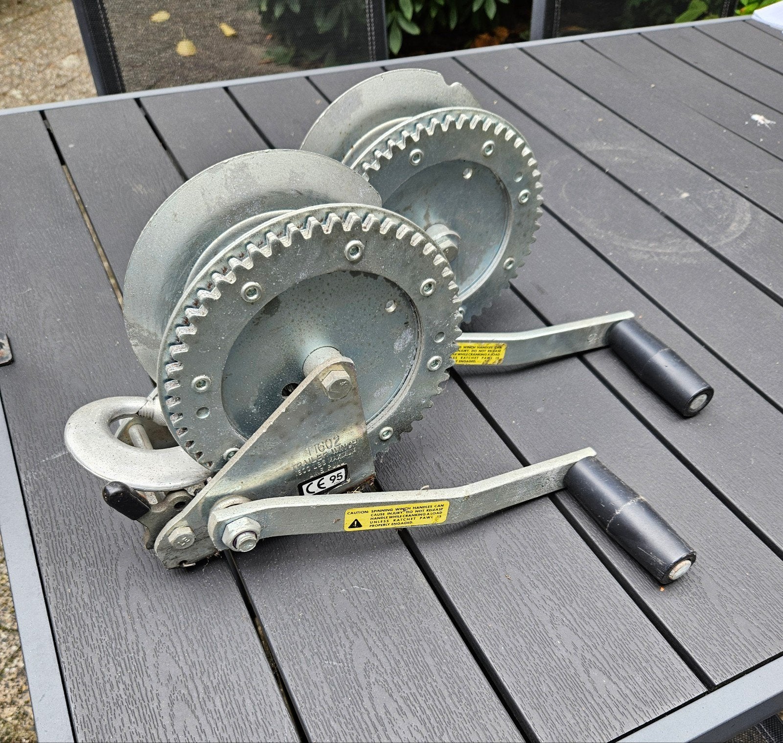 2x Fulton-Mosinee Trailerlier 725 kg met staaldraad. P.st., Ophalen of Verzenden, Gebruikt, Handmatig