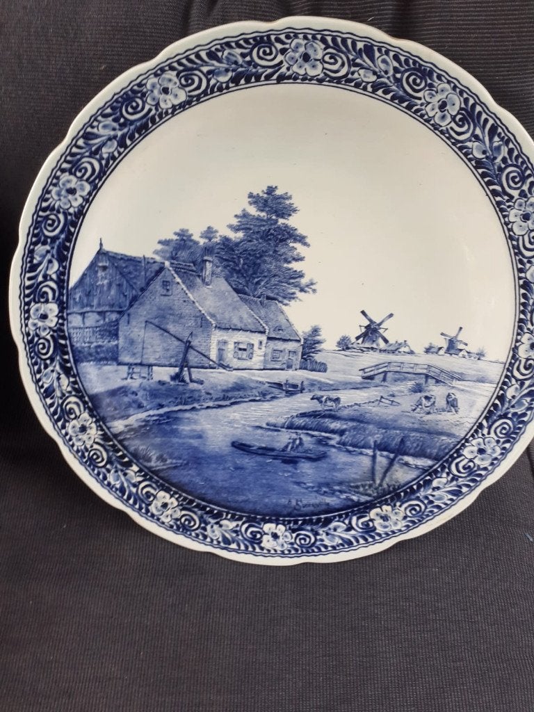 mooi delftsblauw bord, Antiek en Kunst, Ophalen